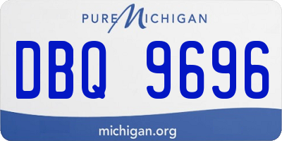 MI license plate DBQ9696