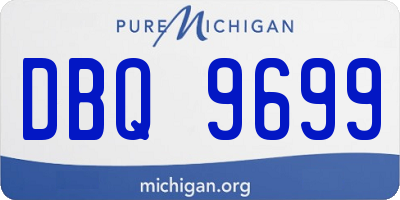 MI license plate DBQ9699
