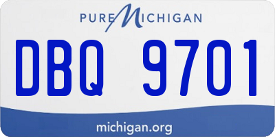 MI license plate DBQ9701