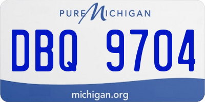 MI license plate DBQ9704