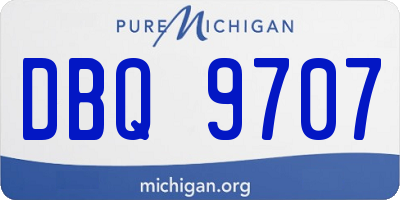 MI license plate DBQ9707