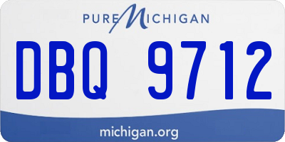 MI license plate DBQ9712
