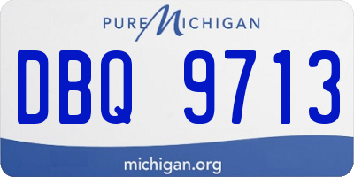 MI license plate DBQ9713
