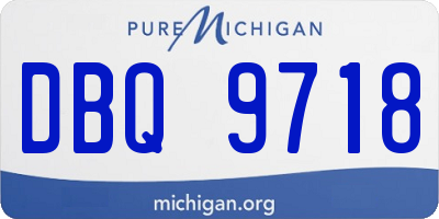 MI license plate DBQ9718