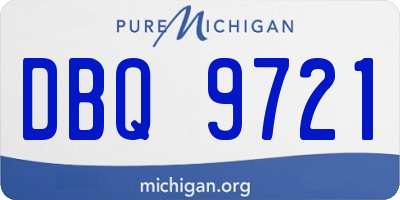 MI license plate DBQ9721