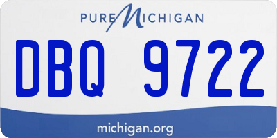 MI license plate DBQ9722