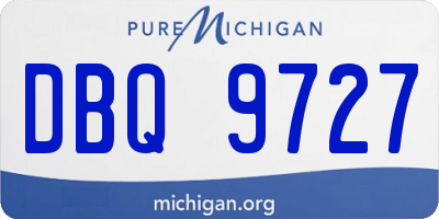 MI license plate DBQ9727