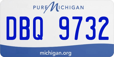 MI license plate DBQ9732