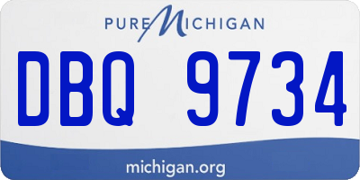 MI license plate DBQ9734