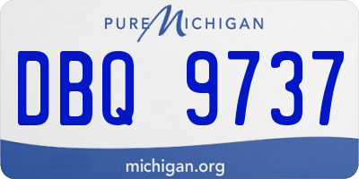 MI license plate DBQ9737