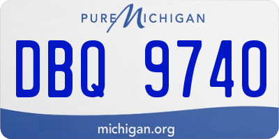 MI license plate DBQ9740