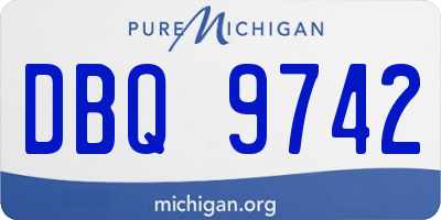 MI license plate DBQ9742