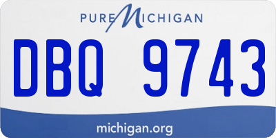 MI license plate DBQ9743