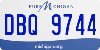 MI license plate DBQ9744