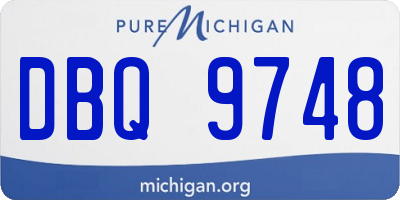 MI license plate DBQ9748
