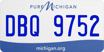 MI license plate DBQ9752