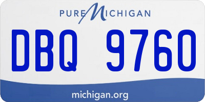 MI license plate DBQ9760