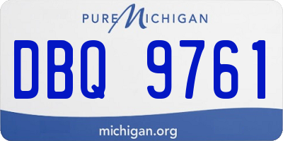 MI license plate DBQ9761