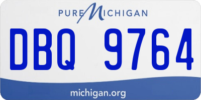 MI license plate DBQ9764