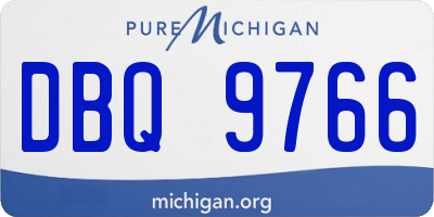MI license plate DBQ9766