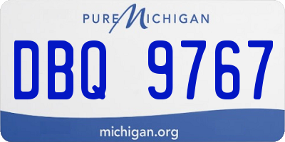 MI license plate DBQ9767