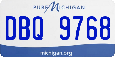 MI license plate DBQ9768
