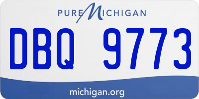 MI license plate DBQ9773