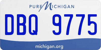 MI license plate DBQ9775