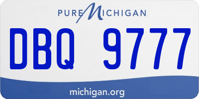 MI license plate DBQ9777