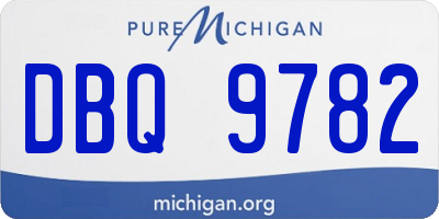 MI license plate DBQ9782