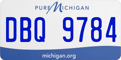 MI license plate DBQ9784