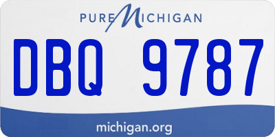 MI license plate DBQ9787