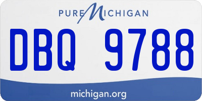 MI license plate DBQ9788