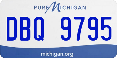MI license plate DBQ9795