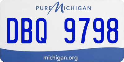 MI license plate DBQ9798