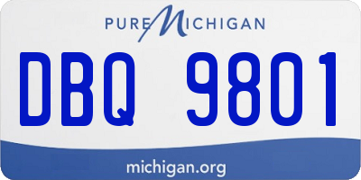 MI license plate DBQ9801