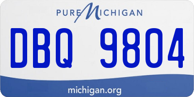 MI license plate DBQ9804