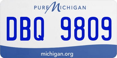 MI license plate DBQ9809