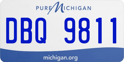 MI license plate DBQ9811
