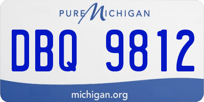 MI license plate DBQ9812