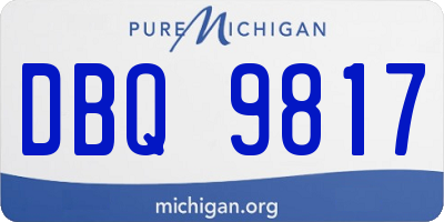 MI license plate DBQ9817