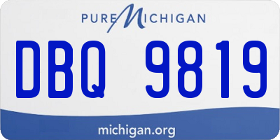 MI license plate DBQ9819