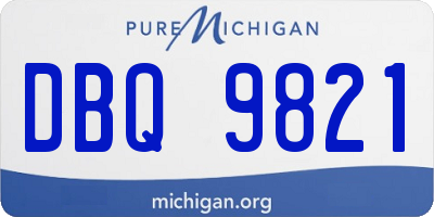 MI license plate DBQ9821