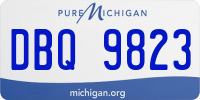 MI license plate DBQ9823