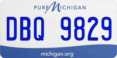 MI license plate DBQ9829