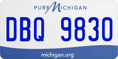 MI license plate DBQ9830