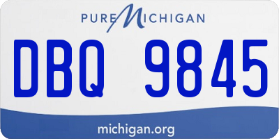 MI license plate DBQ9845