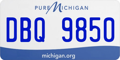 MI license plate DBQ9850