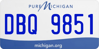 MI license plate DBQ9851