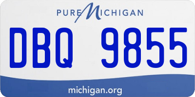 MI license plate DBQ9855